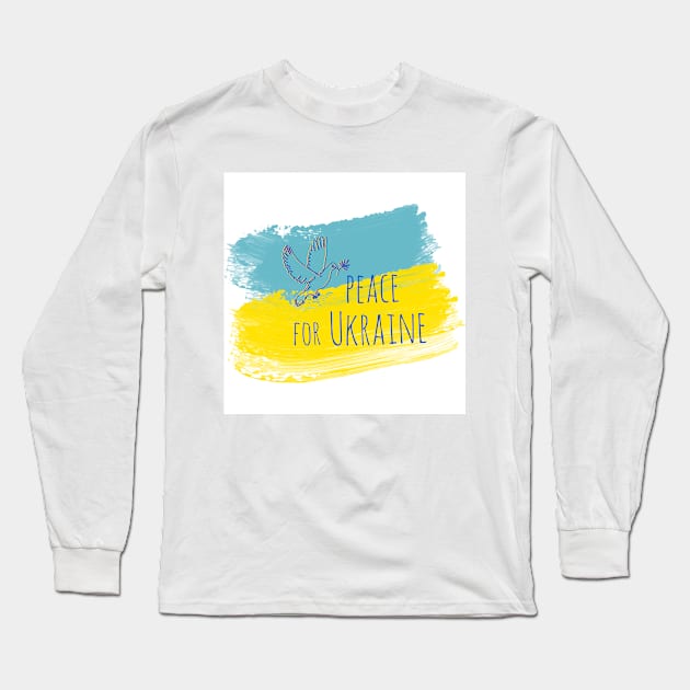 Peace for Ukraine Long Sleeve T-Shirt by DanielK